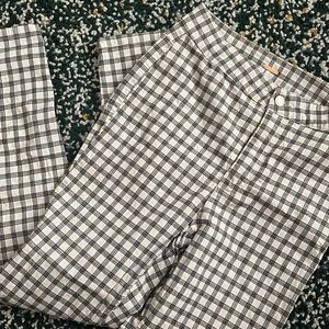 Free people stretchy plaid pants